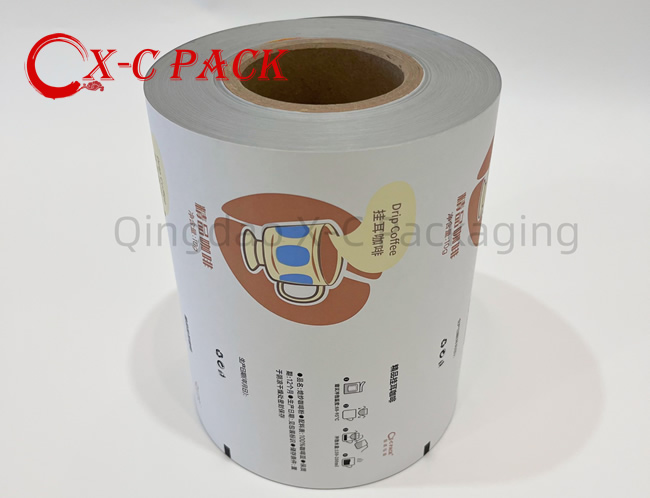 Custom Print Plastic Foil Laminated Heat Sealable Flexible Coffee Packaging Materials Roll Stock Film for Automatic Packing