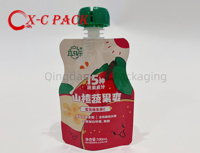 Stand up Pouch with Spout Custom Printed Cosmetic Liquid Juice Spout Pouches PackagingBag 